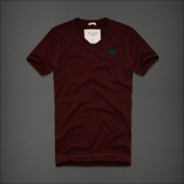 Abercrombie Fitch Hombres cuello en V Corto Remera AF5570